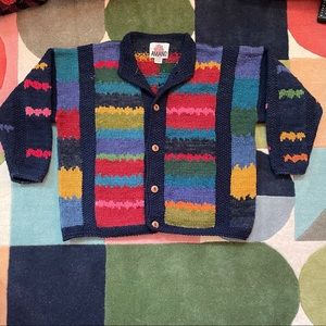 100% wool vintage Amano paintbrush sweater